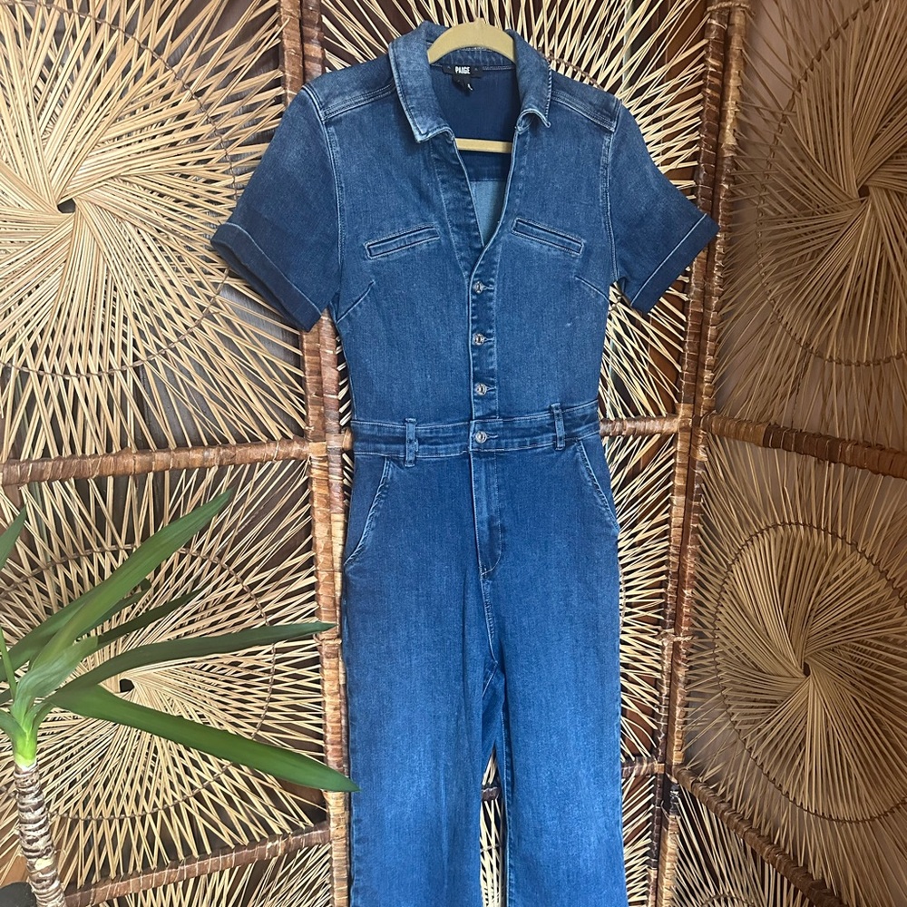 PAIGE Blue Denim Jumpsuit